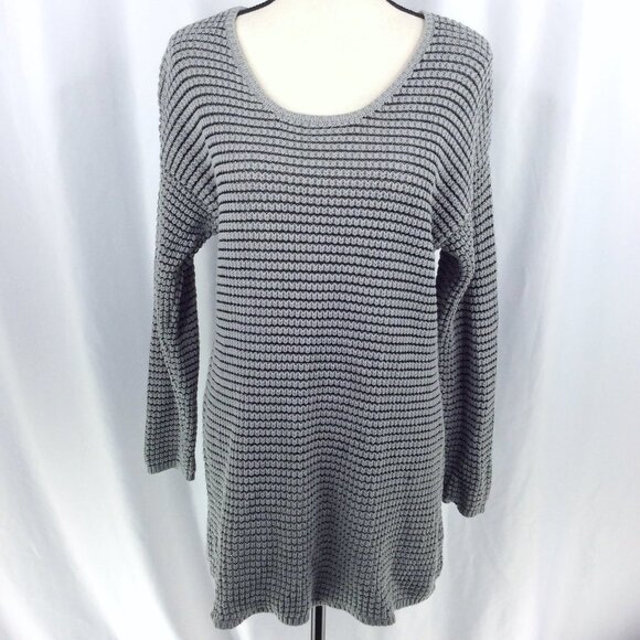 ellos Sweaters - Ellos Women's Tunic Sweater Medium 14/16 Gray Scoop Neck Knit Top
